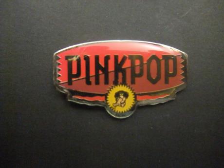 Pinkpop jaarlijks,driedaags popfestival in Landgraaf, logo